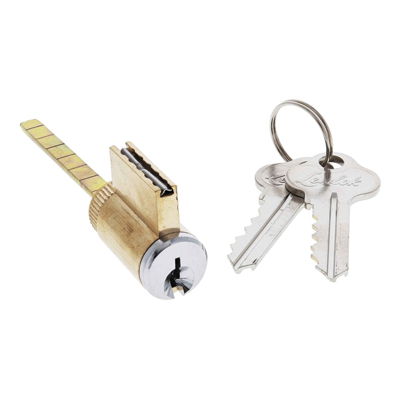 Lenlok Sliding Cylinder, 5 pin, C4 Keyed Alike KA52414, Chrome Plate Boxed