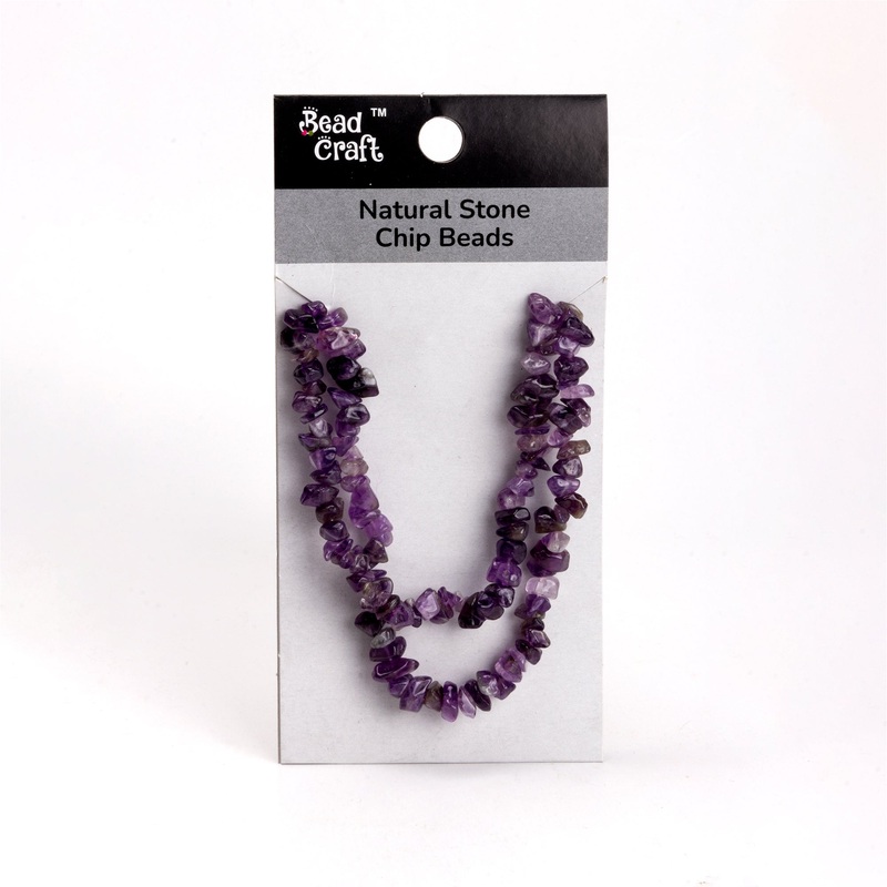Natural Stone Chip Beads Amethyst Approx 15gm