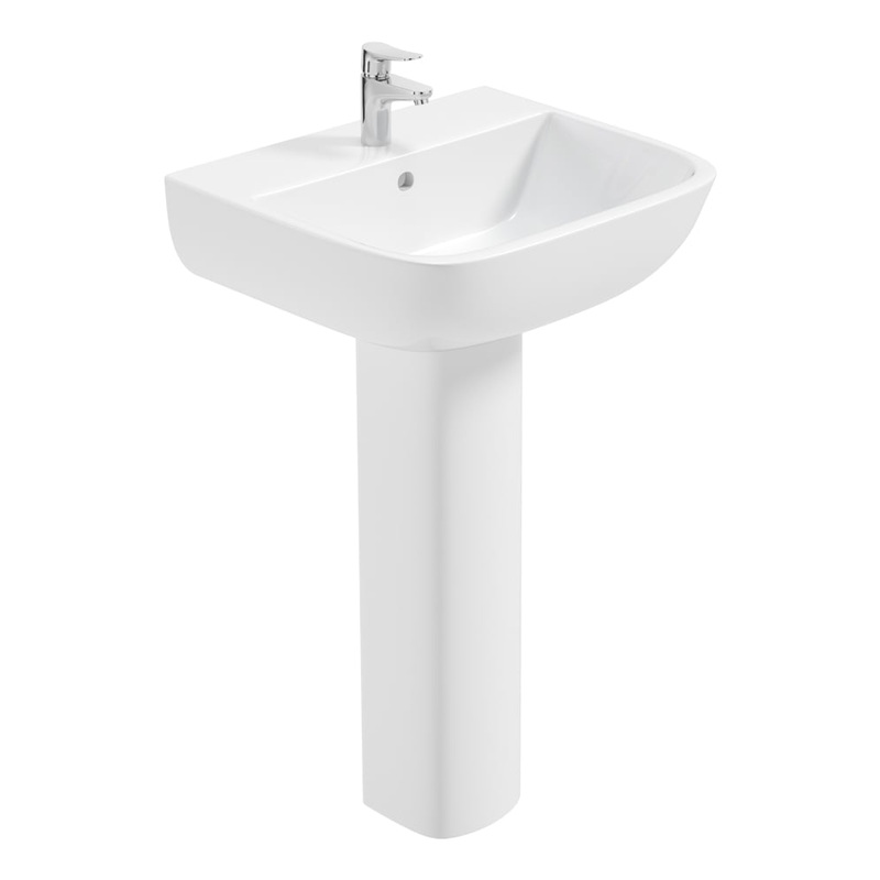 RUBIX 1 Tap Hole Wash Basin & Full Pedestal