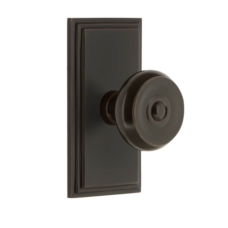 Carr Short Plate with Bouton Knob in Timeless Bronze