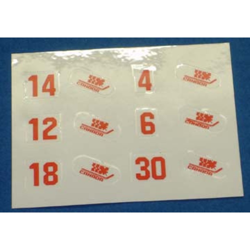 DECAL (PLAYER CANADA RED) [SC742]