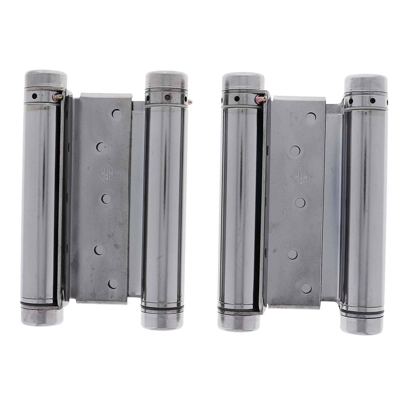 Lenlok Double Action, 150MM Spring Hinge, Pair, Chrome Plate