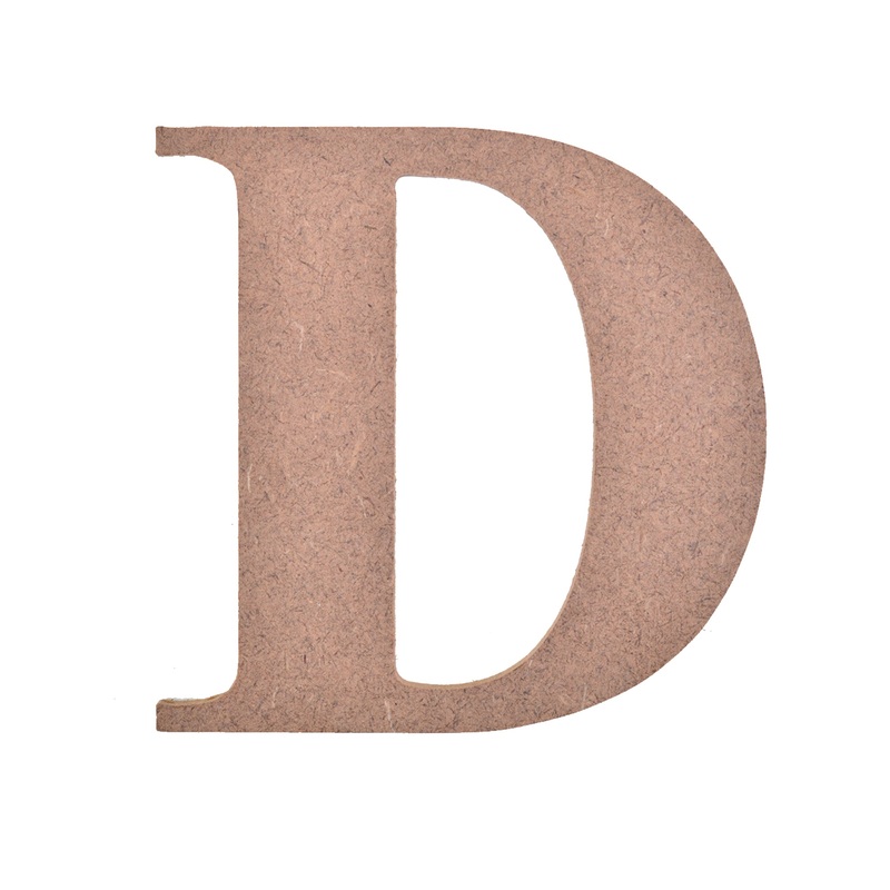 Mdf Alphabet Upper Case D 4 X 4Inch 5.5Mm Thick 1Pc Lb
