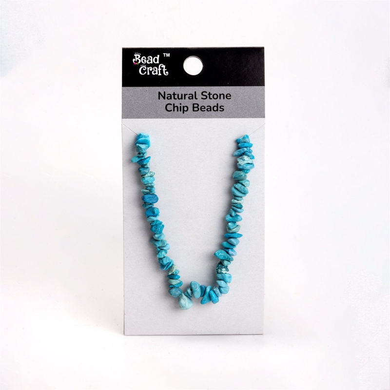 Natural Stone Chip Beads Indigo Approx 15gm