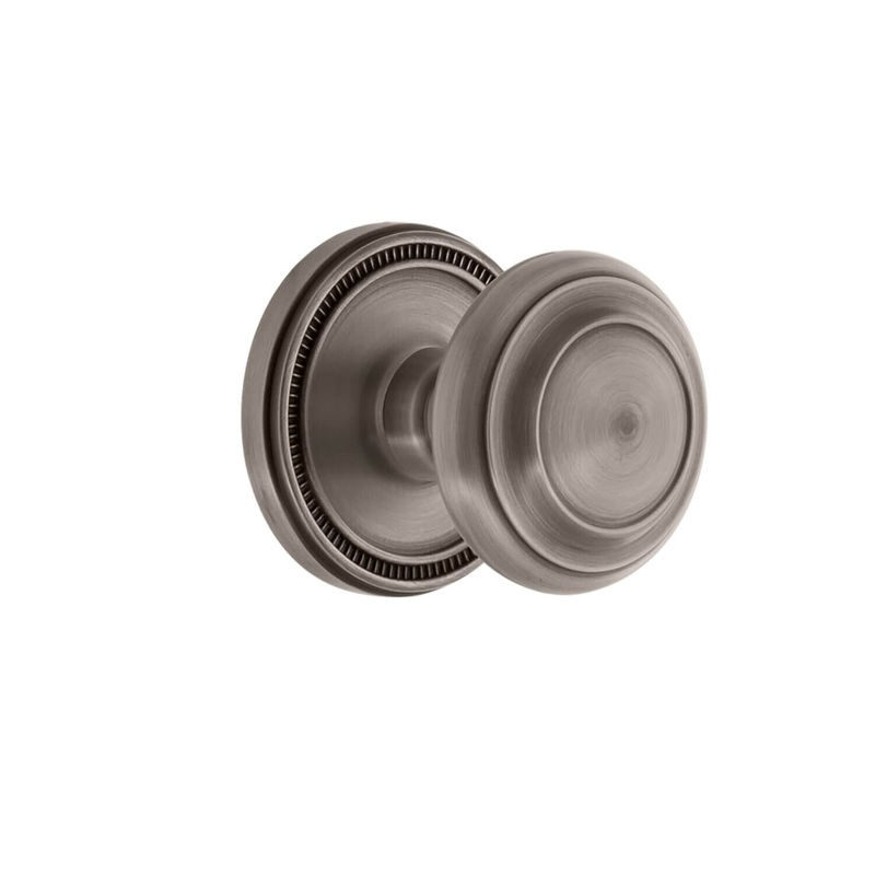 Soleil Rosette with Circulaire Knob in Antique Pewter