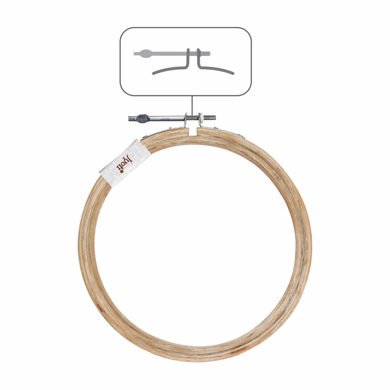 Bamboo Embroidery Rings Round Shape W/Steel Screws 10 Inch 1Pc Pbhc Jy