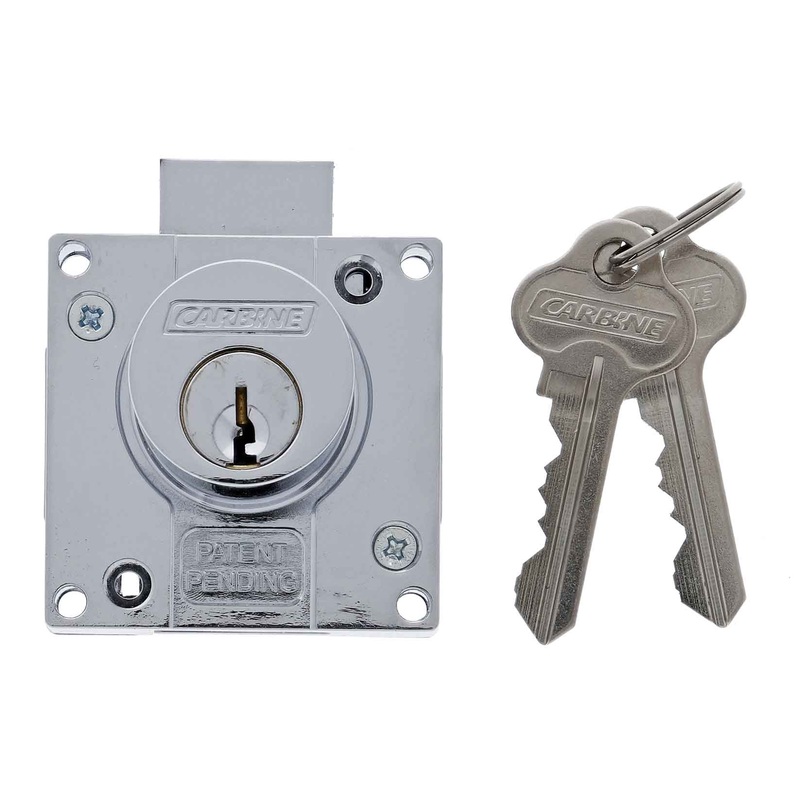 Carbine CCL Cupboard Lock , Latch, Keyed to Differ , Boxed, Chrome Plate