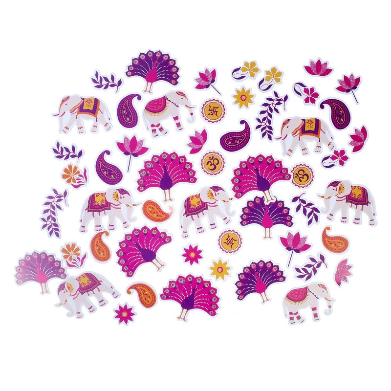 Ephemera Stickers Ethnic Vibes 52pc