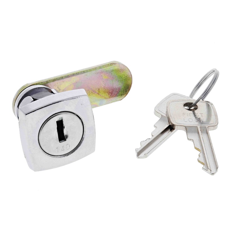 Firstlock Quick Fix Filing Cabinet Lock, 37mm Flat Cam, Keyed to Differ, Poly Bag