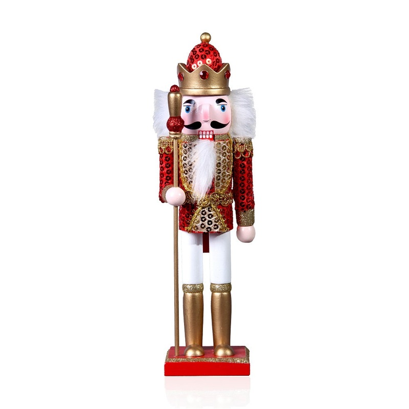 Glitter Sequins Nutcracker Assorted 30Cm 1Pc