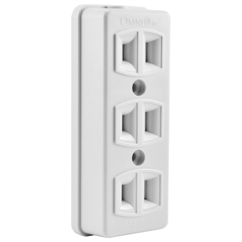 Omni Spring Type Outlet 3 Gang 10A 250V STO-003
