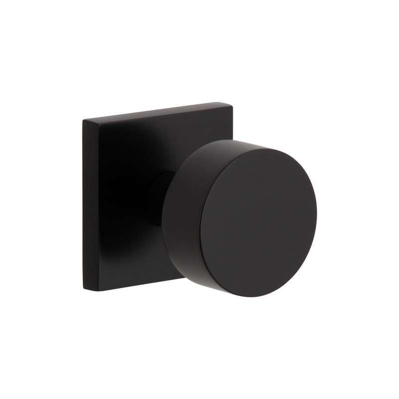 Quadrato Rosette with Circolo Knob in Satin Black