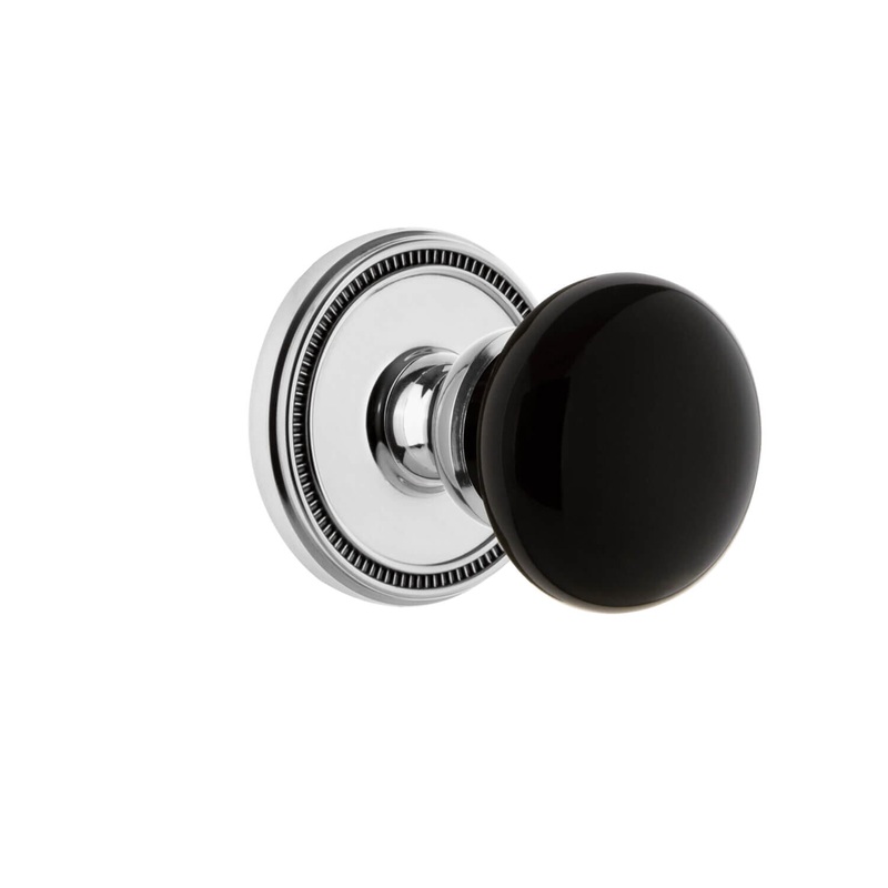 Soleil Rosette with Coventry Knob in Bright Chrome