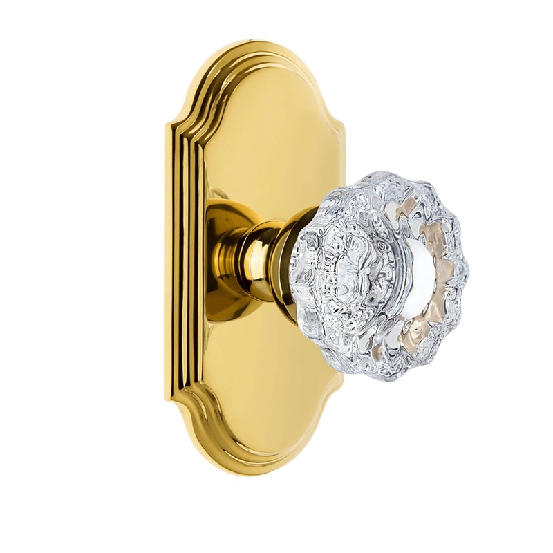 Arc Short Plate with Versailles Crystal Knob in Lifetime Bras