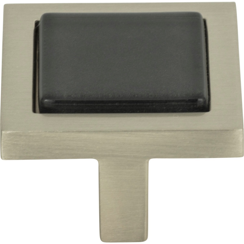 Atlas Homewares 1 3/8 Spa Black Square Knob