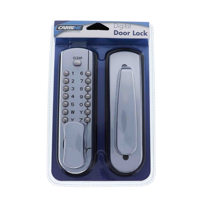 Carbine CDL7000 Heavy duty Knob with lever digital, 60mm backset, Display pack, Satin Chrome