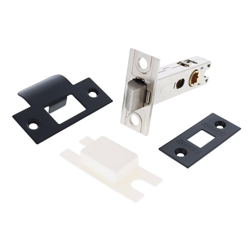Carbine mortice furniture 60mm tubular latch, Matte Black