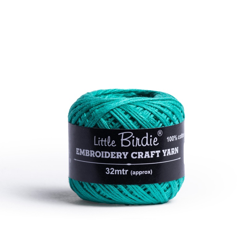 Crochet & Embroidery Thread – Cotton, 6 Ply, Teal, Approx. 32m Ball