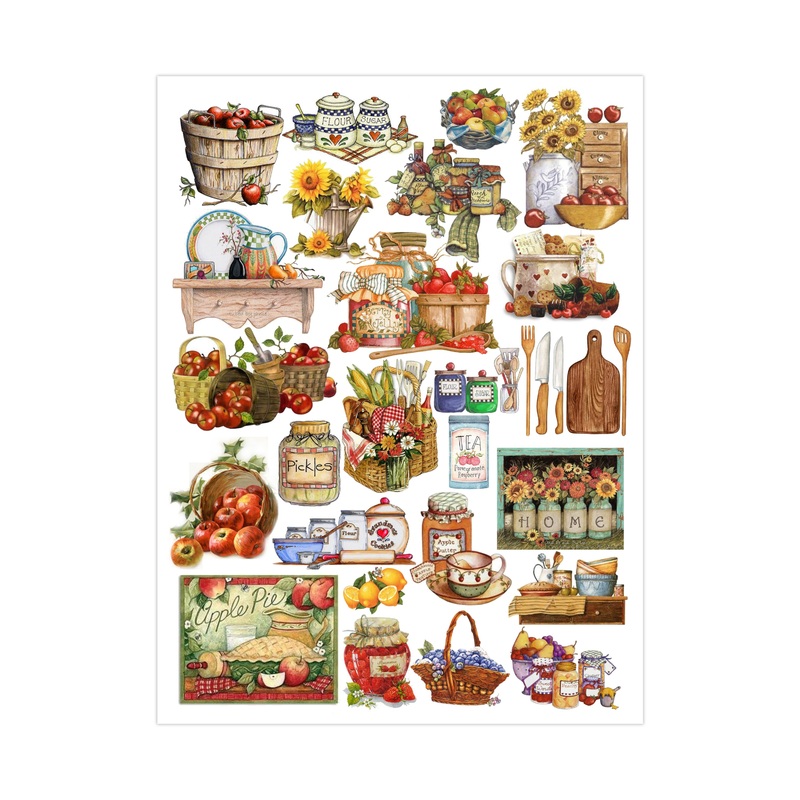 Deco Transfer Sheet Country Kitchen 10Inch X 7.5Inch 1Pc Lb
