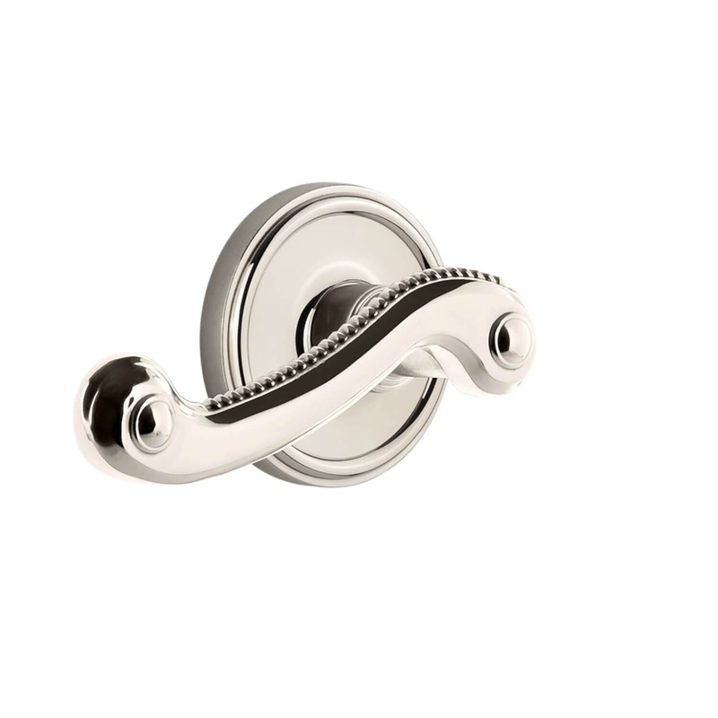 Georgetown Rosette with Newport Lever in Polished Nickel