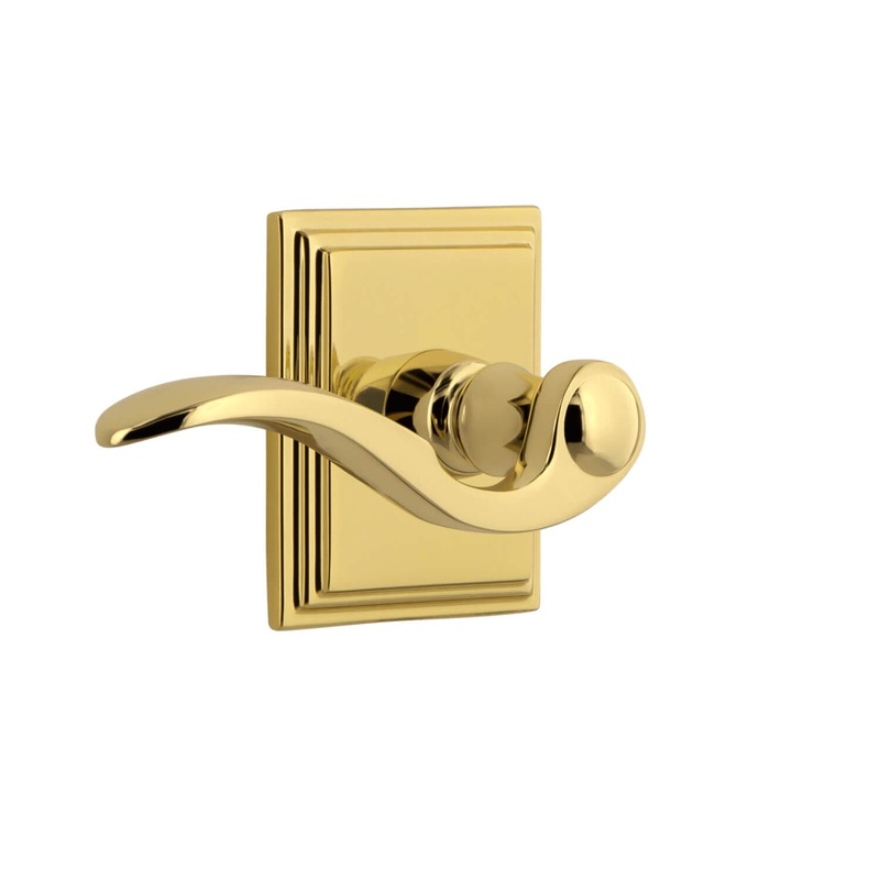 Carr Square Rosette with Bellagio Lever in Lifetime Brass