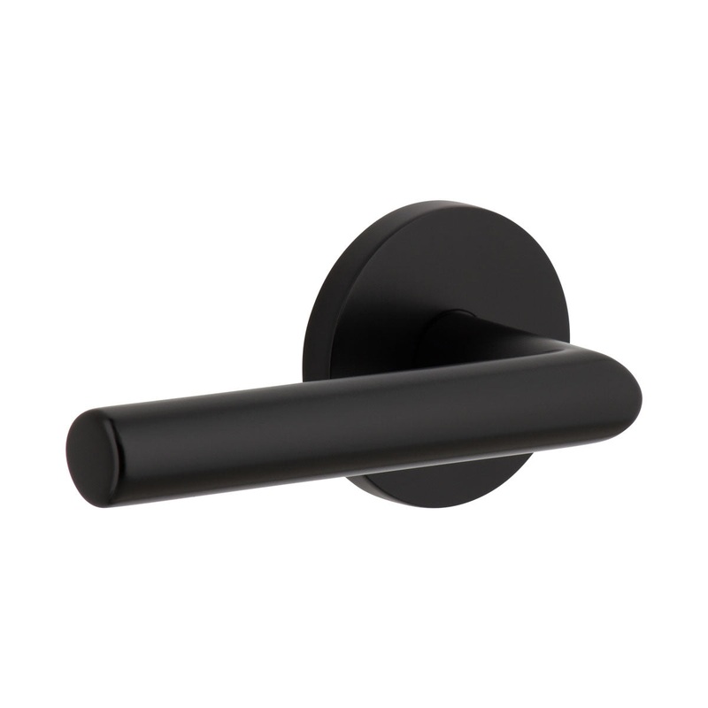 Circolo Rosette with Moderno Lever in Satin Black