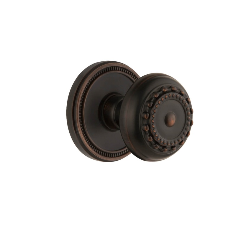 Soleil Rosette with Parthenon Knob in Timeless Bronze