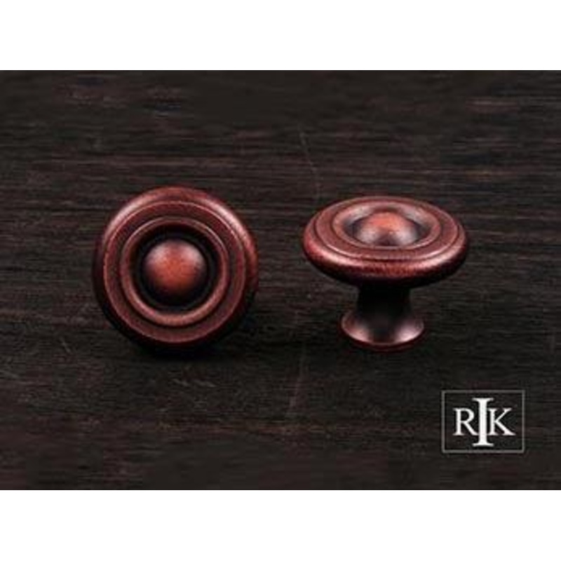 Solid Georgian Knob 1 1/4 (32mm) – Distressed Copper