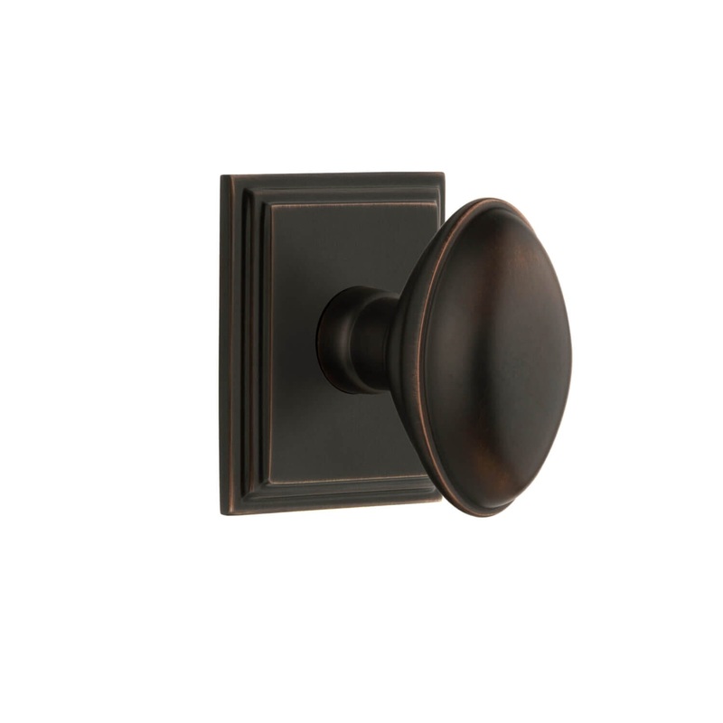 Carr Square Rosette with Eden Prairie Knob in Timeless Bronze
