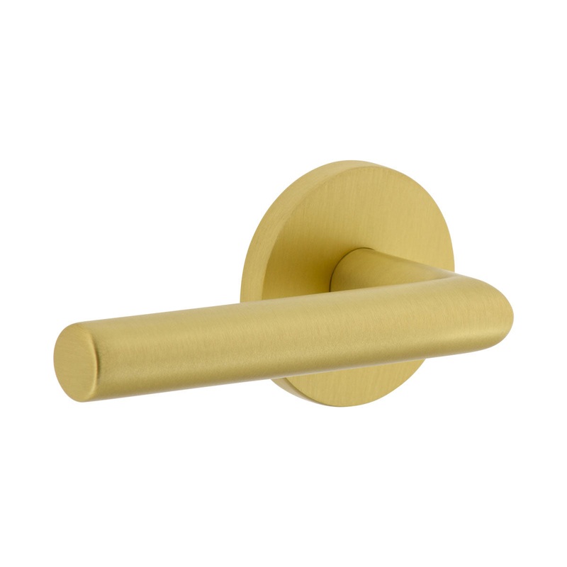 Circolo Rosette with Moderno Lever in Satin Brass