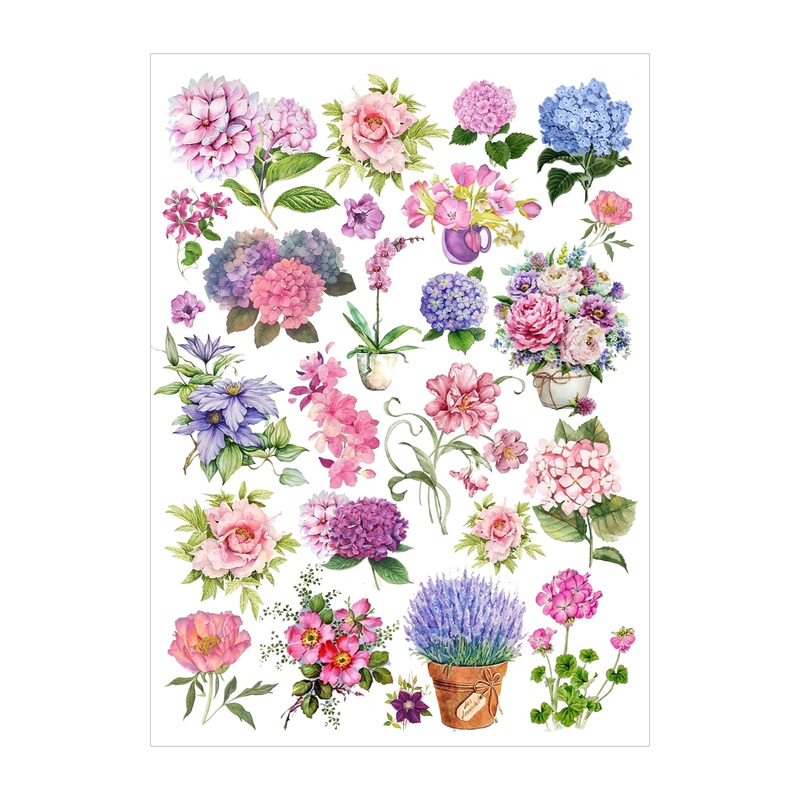 Deco Transfer Sheet Cheery Blossoms 10Inch X 7.5Inch 1Pc Lb