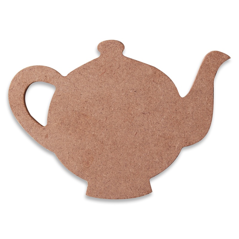 Mdf Coaster Teapot W5 X H3.7Inch 5.5Mm Thick 1Pc Lb