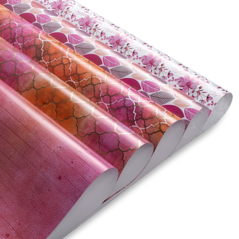 Rosy Delight – Gift Wraps – Pack of 10 (Each Design 2 Sheets)