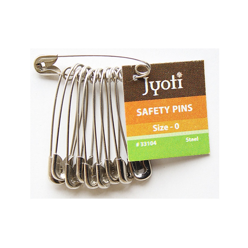 Safety Pins (Steel) 0.1.2 Size Steel 10Pcs Jyoti