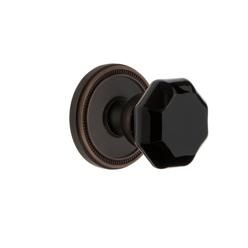 Soleil Rosette with Lyon Knob in Timeless Bronze