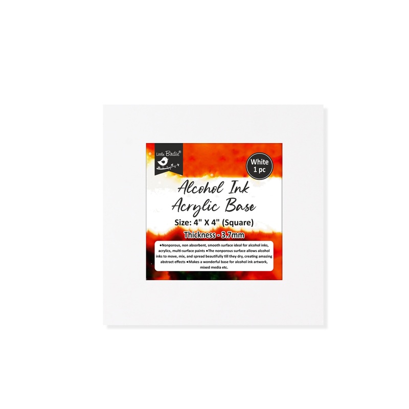 Acrylic Base White 3.7Mm Thickness 4Inch X 4Inch 1Pc Shrink Lb