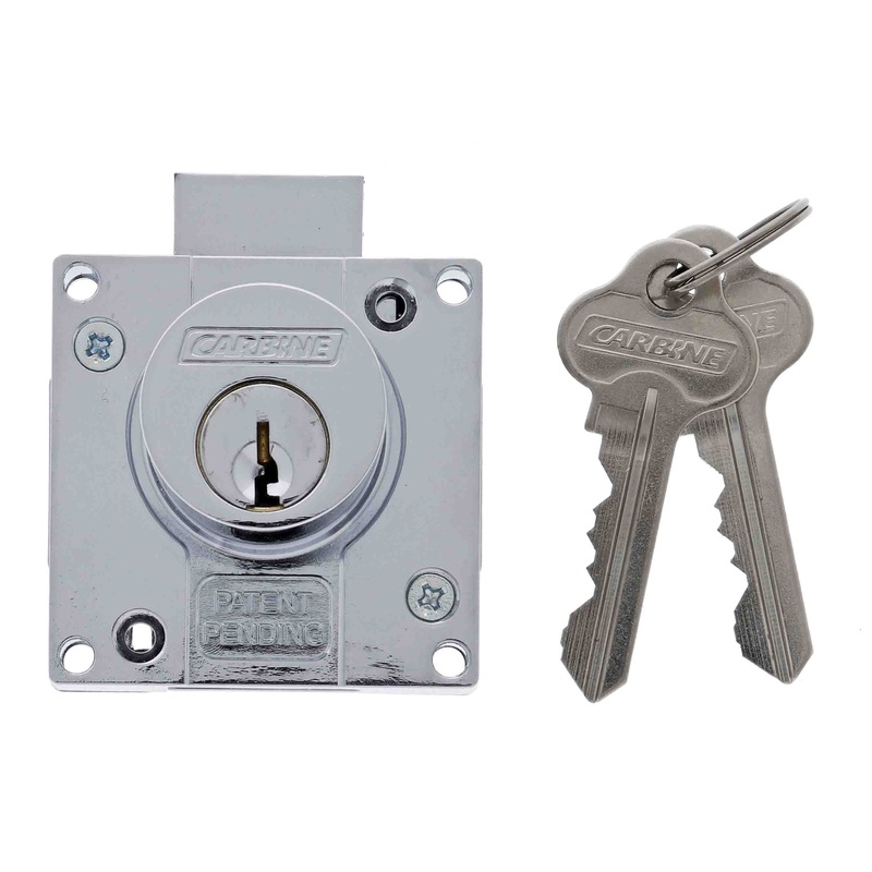 Carbine CCL Cupboard Lock , Latch, Keyed Alike KA1, Boxed, Chrome Plate