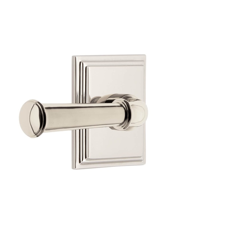 Carr Square Rosette with Georgetown Lever in Polished Nickel
