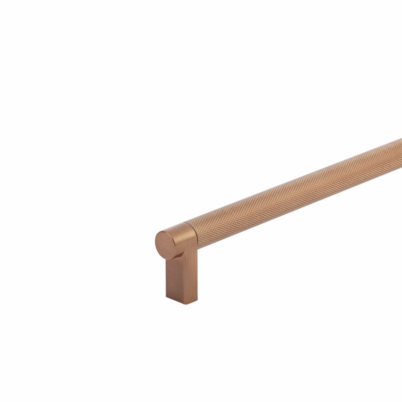 Emtek Select Cabinet Pull 54 Centers Rectangular Stem, Knurled Bar