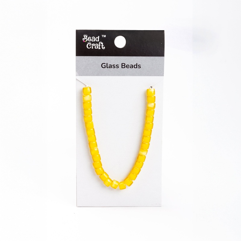 Glass Beads Lemon Yellow 1 String
