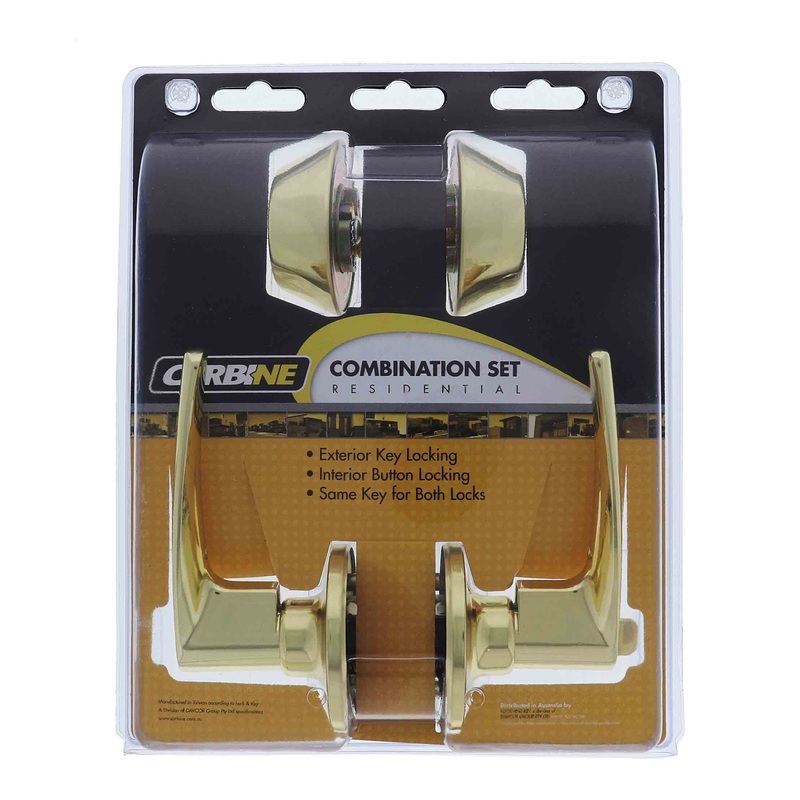 Carbine Kingston SL7000 Tiebolt Combination Deadbolt, Entrance Set, C4 Keyed Alike RANDOM, Display Pack, Polished Brass