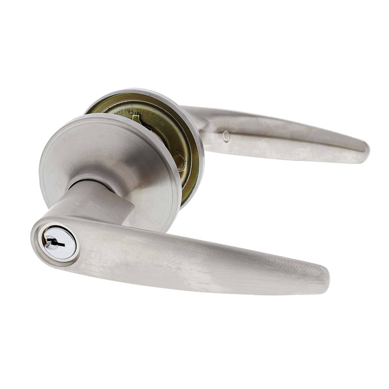 Carbine Kingston SL7000 Tiebolt Standard Entrance Lever set, C4 RANDOM Keyed Alike, Boxed, Stainless Steel