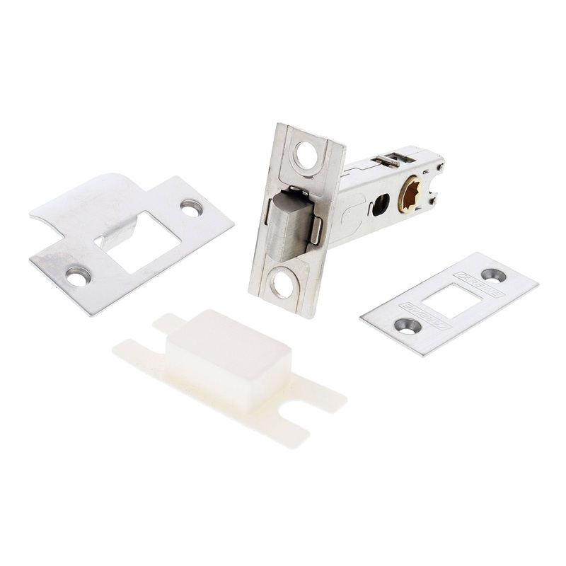 Carbine mortice furniture 60mm tubular latch, Stainless Steel