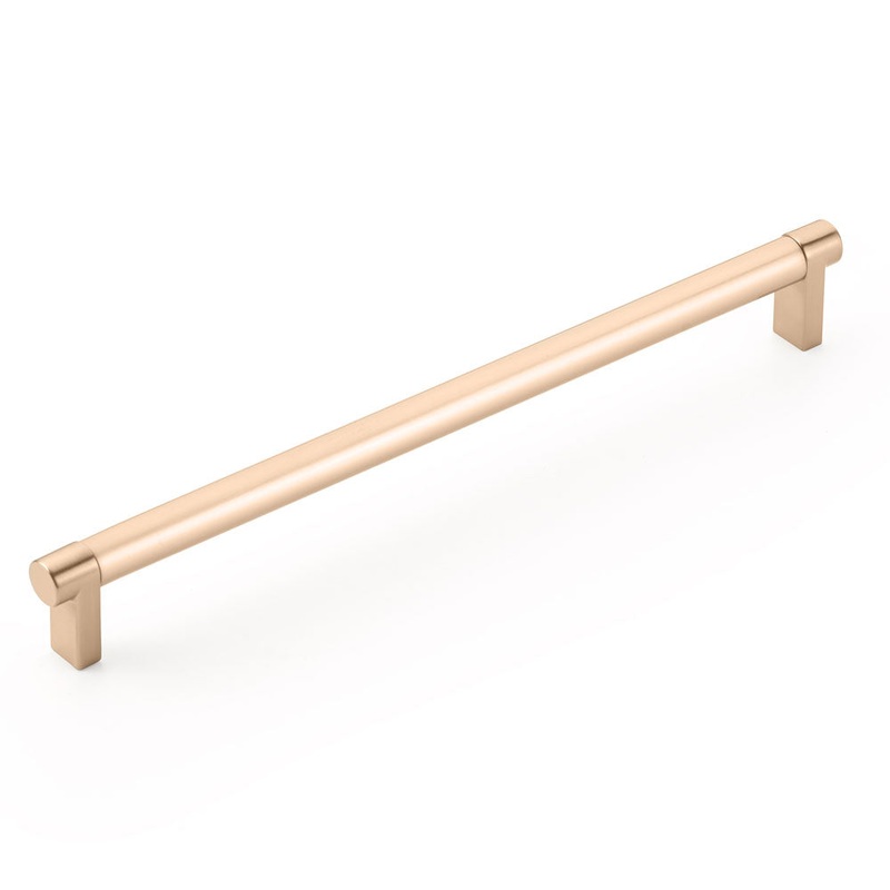 Emtek Select Cabinet Pull 10 Centers Rectangular Stem, Smooth Bar