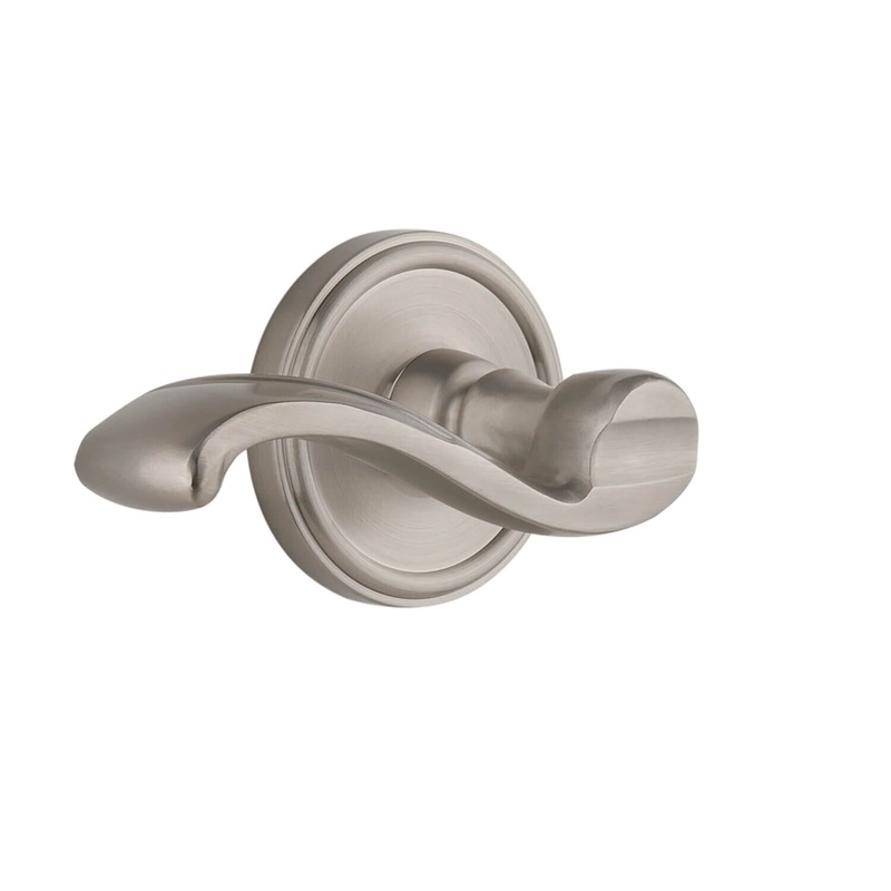 Georgetown Rosette with Portofino Lever in Satin Nickel