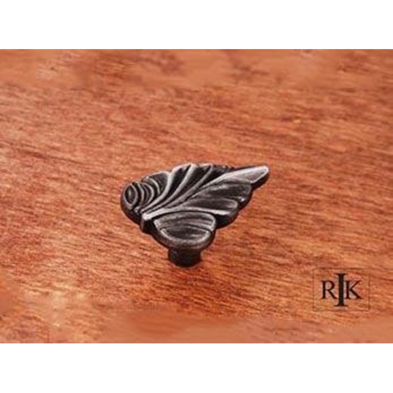 Leaf Knob 1 3/4 (44mm) – Distressed Nickel