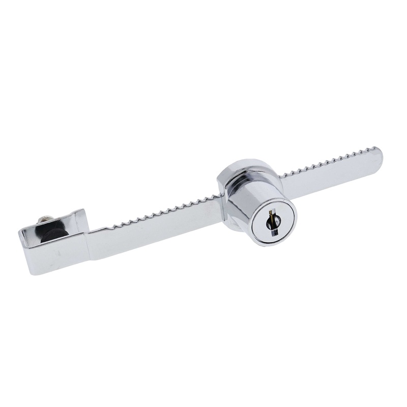 Lenlok Glass Sliding Showcase Ratchet Lock, Keyed Alike Groups, Poly Bag