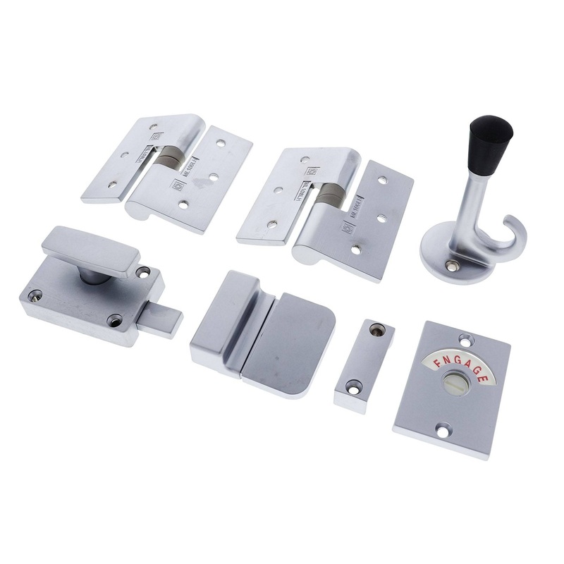 Lenlok HOSFWIGHSCBLH Screw Fixed Gravity Hinge Set, Hold Open, Left hand, Satin Chrome