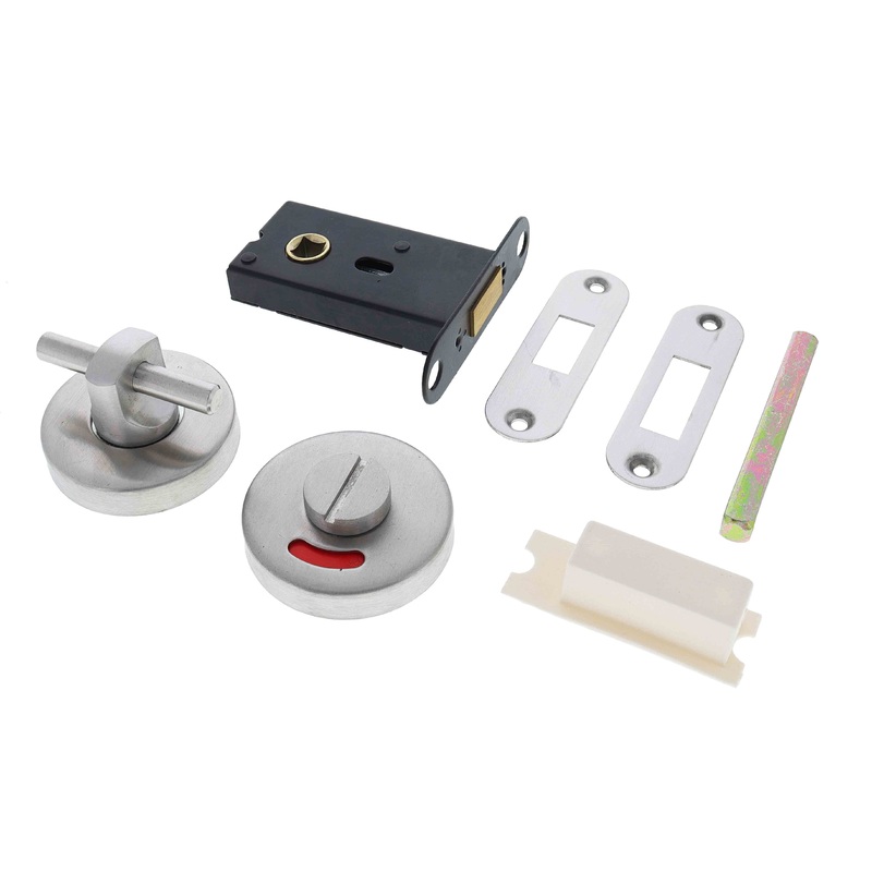 Lenlok M400MI-A Morticed Mounted Indicator Bolt, 57mm backset, 77MM X 23MM with Emergency Slot and Thumbturn, Satin Chrome