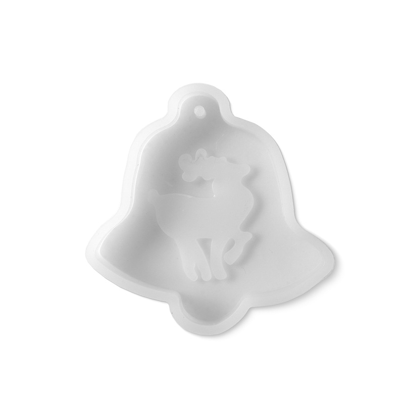Silicone Mould For Hanging Ornament Reindeer Bell 1pc